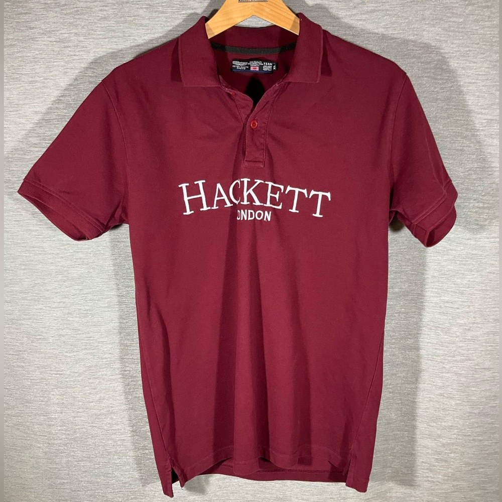 Hackett London Men's Burgundy Polo Shirt, size XL